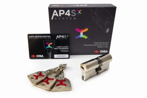 Wkładka patentowa podwójna CISA AP4. Antywłamaniowa. 