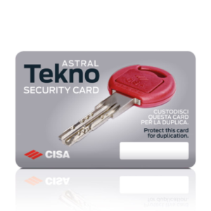 Karta upoważaniająca Tekno w systemie jednego klucza